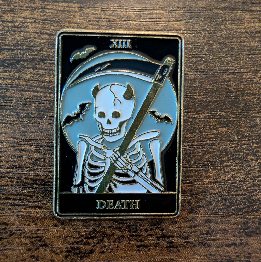 Death Tarot Card Enamel Pin